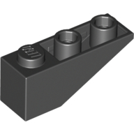 Lego kostka (kostička) 1x3 sklon (šikmá) 25° invertovaná, černá (428726)